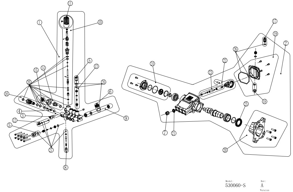 530060 AAA 4400 psi pump repair parts